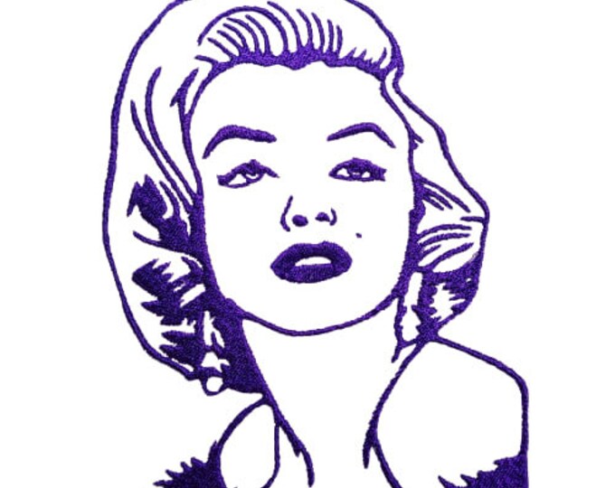 Marilyn machine embroidery design - instant download