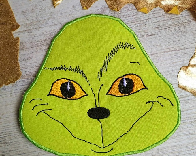 Grumpy face coaster ITH Machine embroidery design - Tutorial included - Instant download file