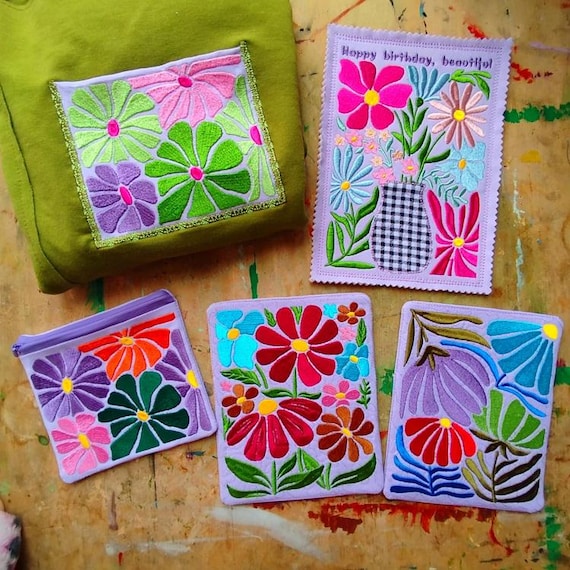 ITH Flowers everywhere set - Machine embroidery design - Instant download files