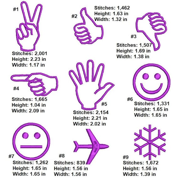 Signs Machine embroidery designs - Instant download files