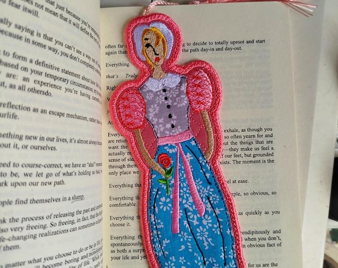 ITH Laras handdrawn bookmark Machine embroidery design - Instant download file