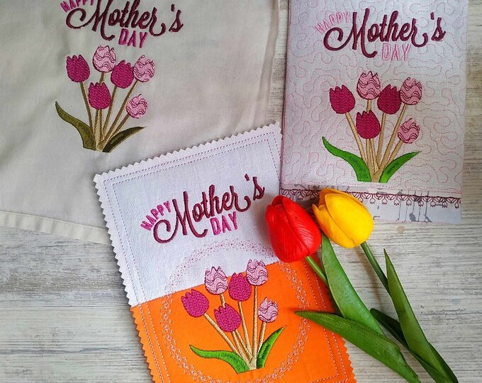 Mothers day Machine embroidery designs set - Instant download files