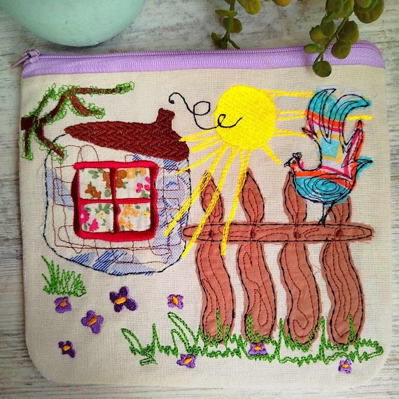 ITH Village home purse Machine embroidery design - Instant download file