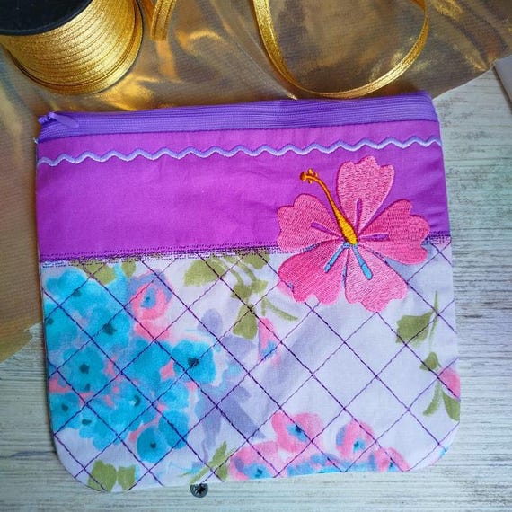 ITH Tropical purse Machine embroidery design - Instant download file