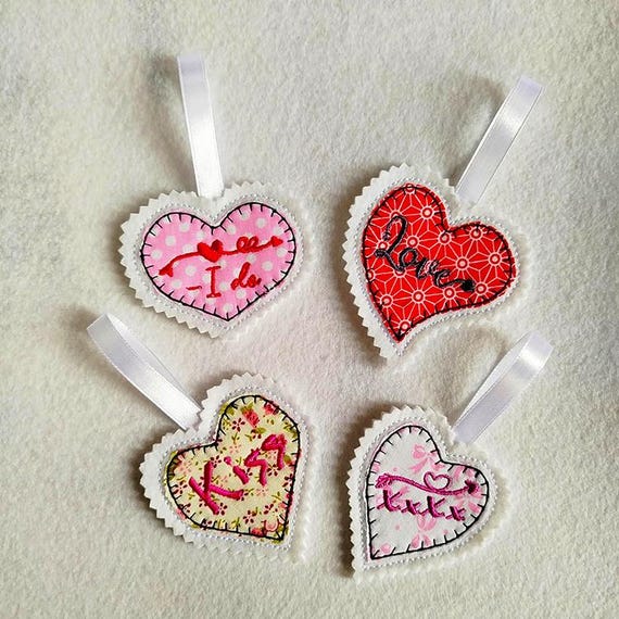 ITH Valentine itty bitty hearts Machine embroidery designs - Instant download file