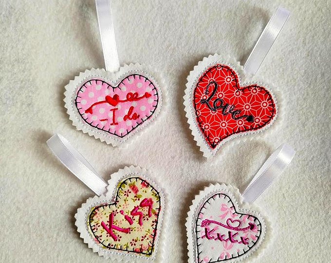 ITH Valentine itty bitty hearts Machine embroidery designs - Instant download file