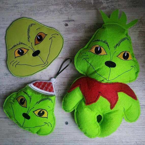 Ith Green Christmas set Machine embroidery design - Tutorial included - Instant download file