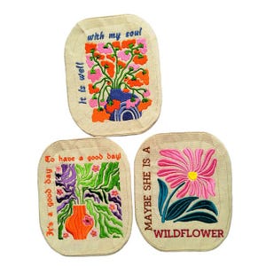 ITH Love for florals mugrugs Machine embroidery designs - Instant download files