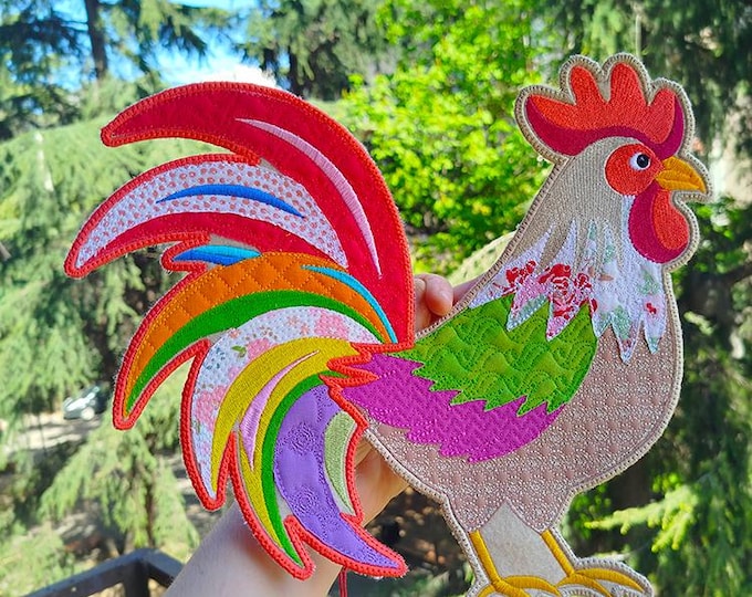 ITH Huge rooster Gregory Machine embroidery design - Instant download file