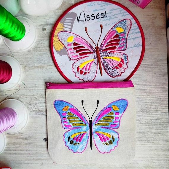 Butterfly applique set Machine embroidery designs - Instant download files