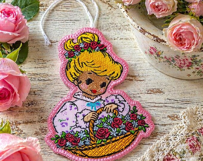 ITH bouquet of love girl Machine embroidery design - embroidery file