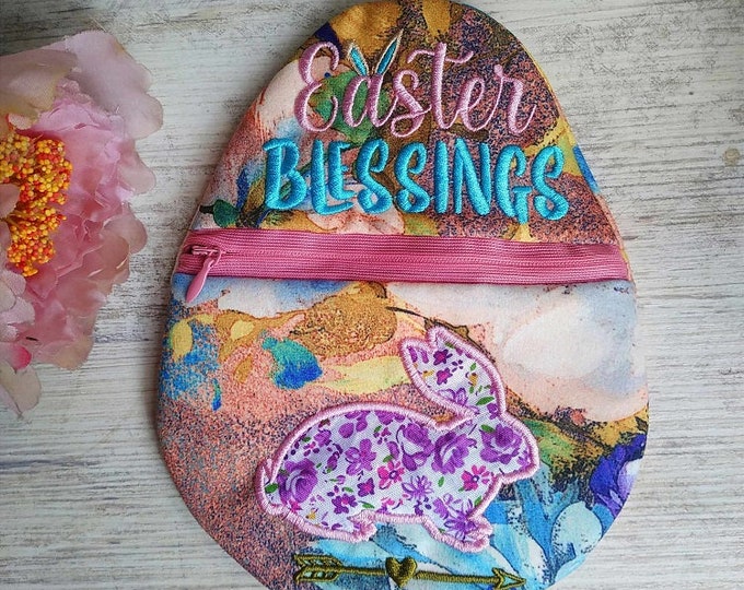 ITH Easter blessings purse Machine embroidery design - Instant download file