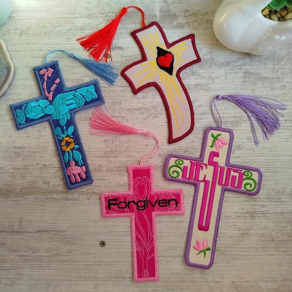 ITH Cross special bookmarks 3 Machine embroidery designs - Instant download files
