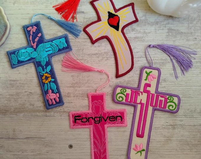 ITH Cross special bookmarks 3 Machine embroidery designs - Instant download files