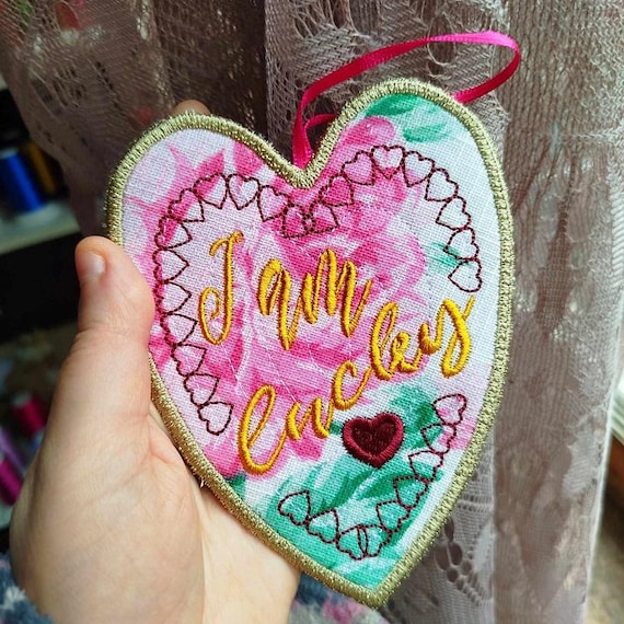 ITH I am lucky heart Machine embroidery design - Instant download file