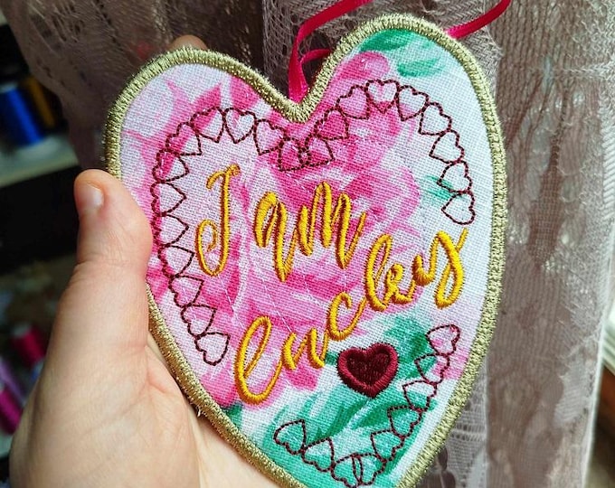 ITH I am lucky heart Machine embroidery design - Instant download file