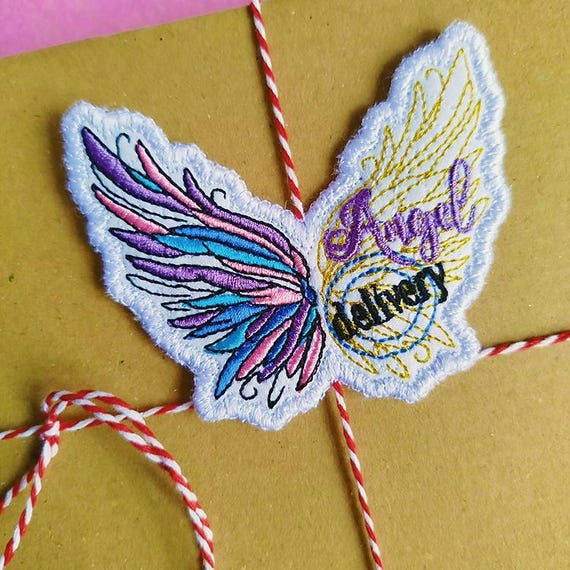 ITH Angel delivery Gift Tag 4x4 Machine embroidery design - Instant download file