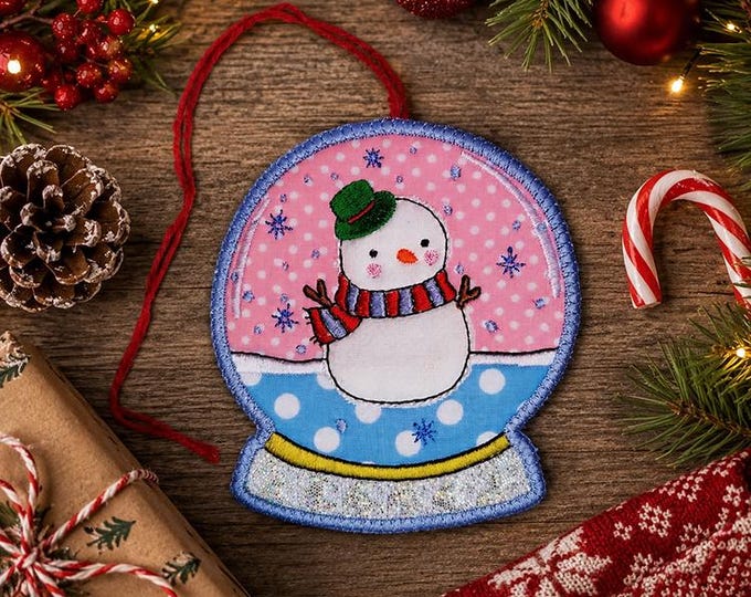 ITH Christmas globe 1 Machine embroidery design - Instant download file