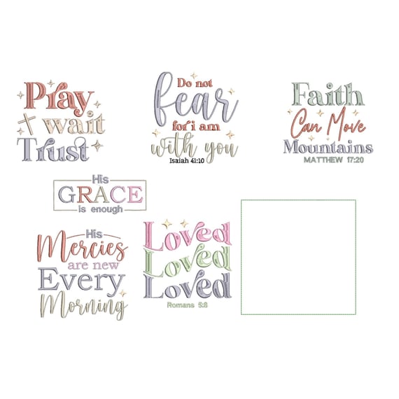 Biblical sayings Machine embroidery designs - Instant download files