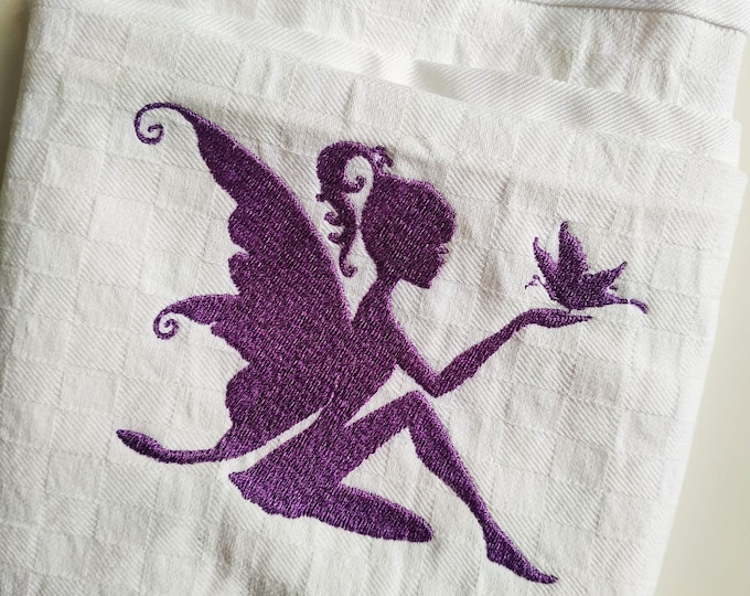 Fairy machine embroidery design - Instant download file