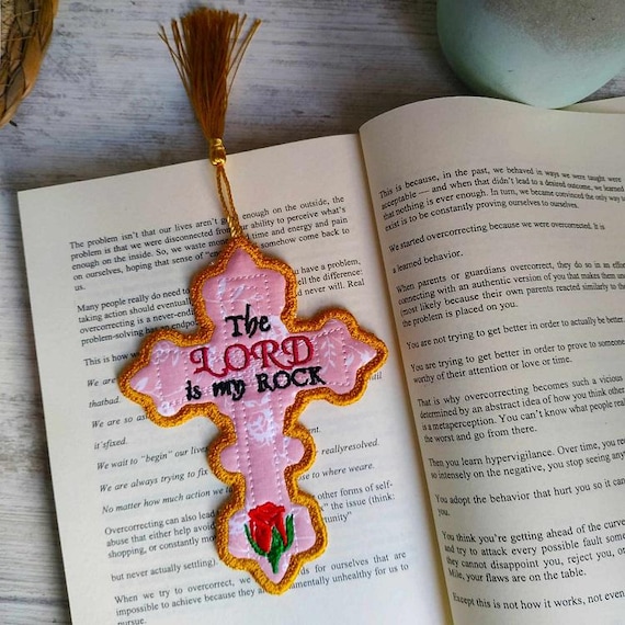 ITH Cross bookmark Machine embroidery design - Instant download file