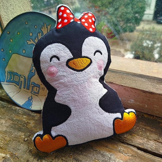 ITH Cute Penguinia Machine embroidery design - Instant download file