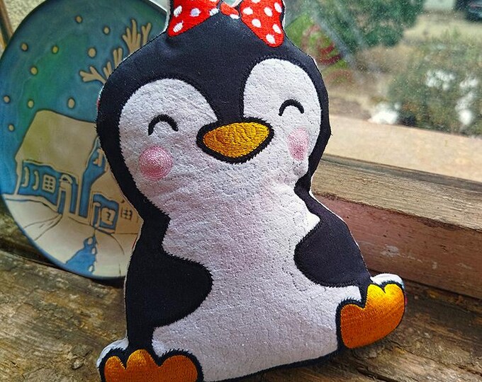 ITH Cute Penguinia Machine embroidery design - Instant download file