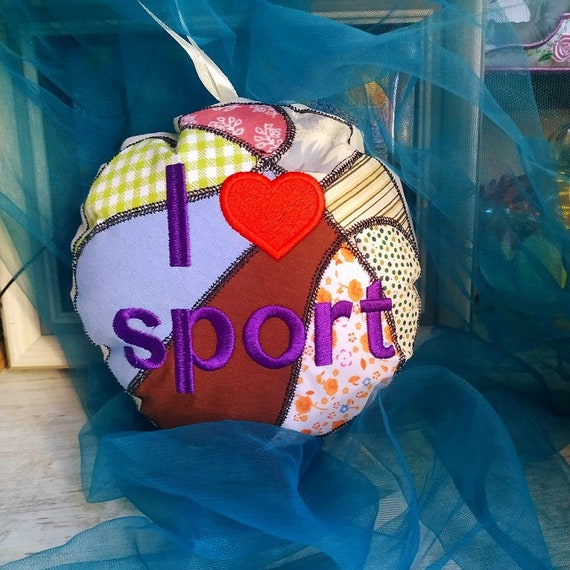 ITH I love sport ornament Machine embroidery design - Instant download file