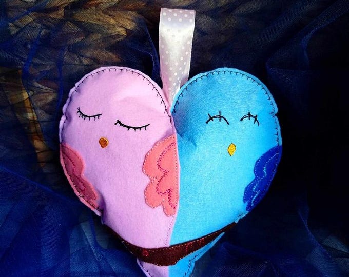 ITH Lovebirds Machine embroidery design - Instant download file