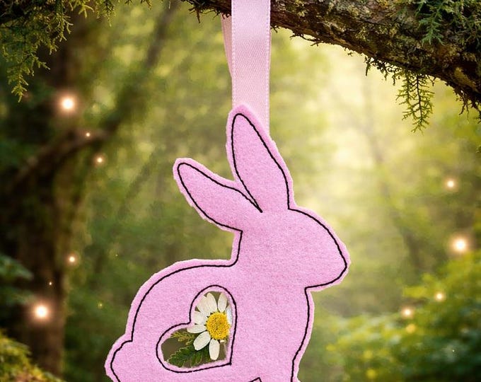 ITH Real flowers springy bunny Machine embroidery design - Instant download file