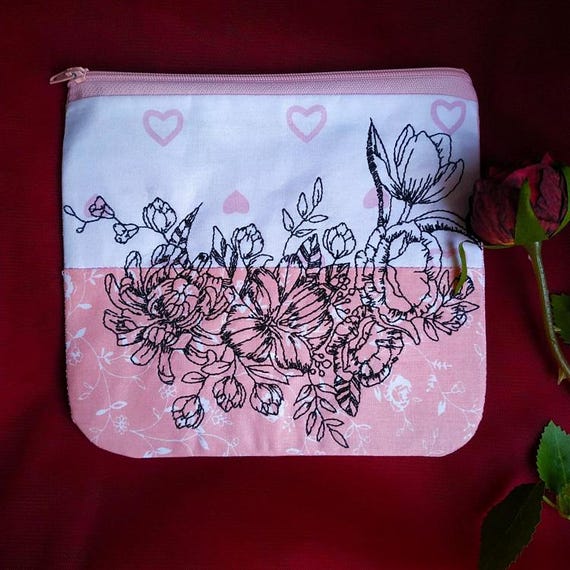 ITH floral purse Machine embroidery design - Instant download file