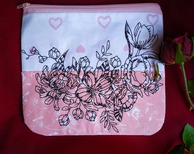 ITH floral purse Machine embroidery design - Instant download file