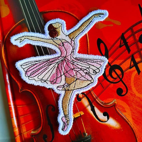 ITH Ballerina bookmark Machine embroidery design - Instant download file