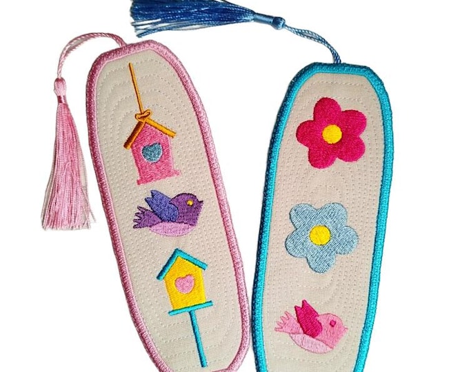 ITH Birds bookmarks Machine embroidery design - Instant download file