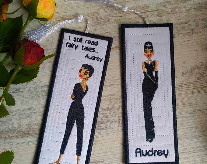 ITH Audrey bookmarks - Machine embroidery design - Instant download file