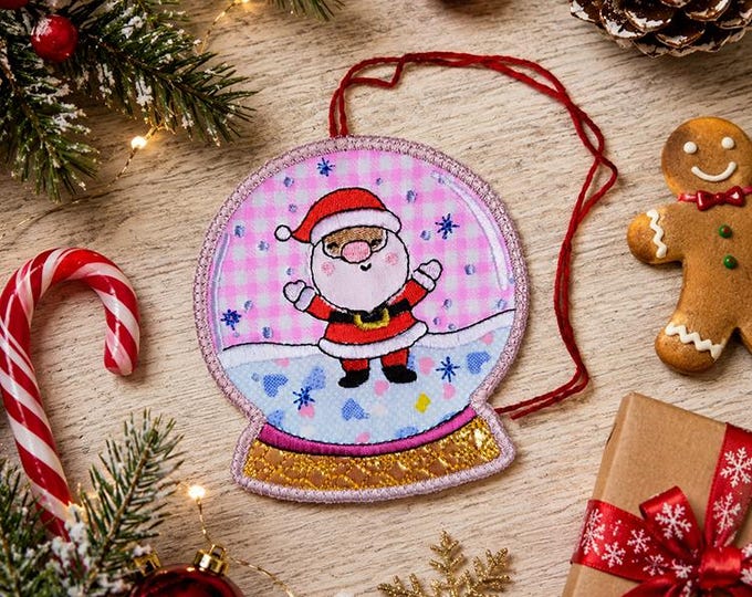ITH Christmas globe 2 Machine embroidery design - Instant download file
