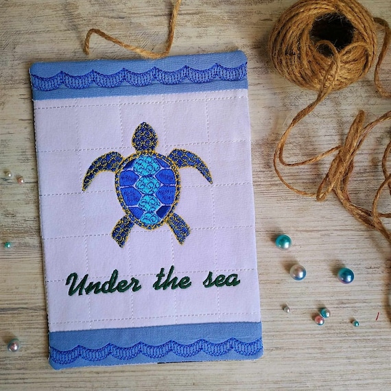 ITH turtle mugrug Machine embroidery design - Instant download file