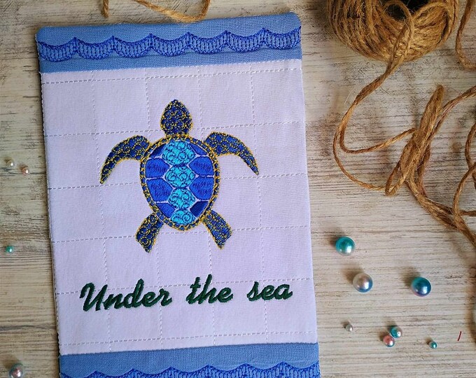 ITH turtle mugrug Machine embroidery design - Instant download file