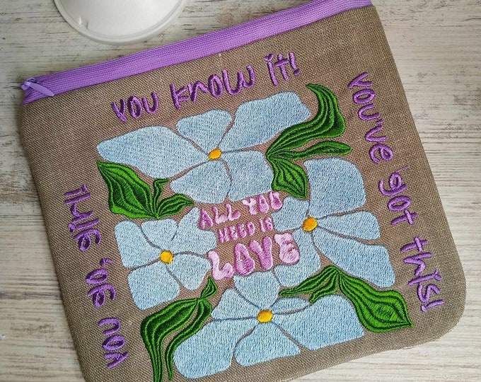 ITH Love is all you need purse Machine embroidery design - Instant download file
