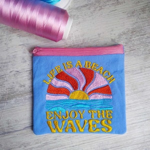 ITH Life es un bolso de playa - Diseño de bordado a máquina - Archivo de descarga instantánea