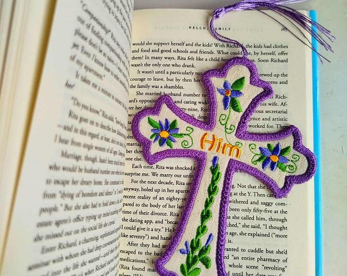 ITH Him bookmark Machine embroidery design - Instant download file
