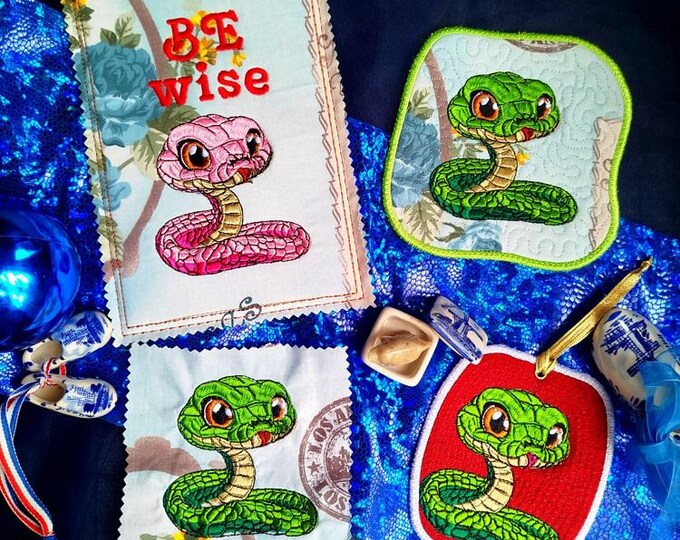 Snake set Machine embroidery designs - Instant download files