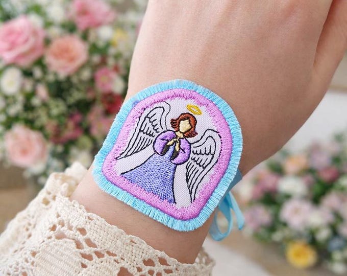 ITH Angel bracelet Machine embroidery design - Instant download file