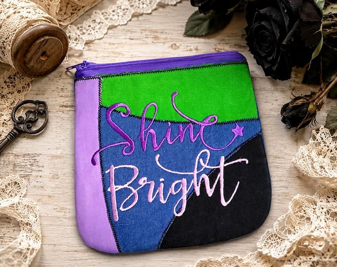 ITH Shine bright purse Machine embroidery design - Instant download file
