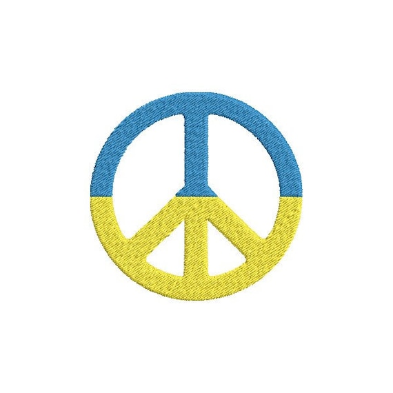 Peace sign Machine embroidery design, pattern - instant download