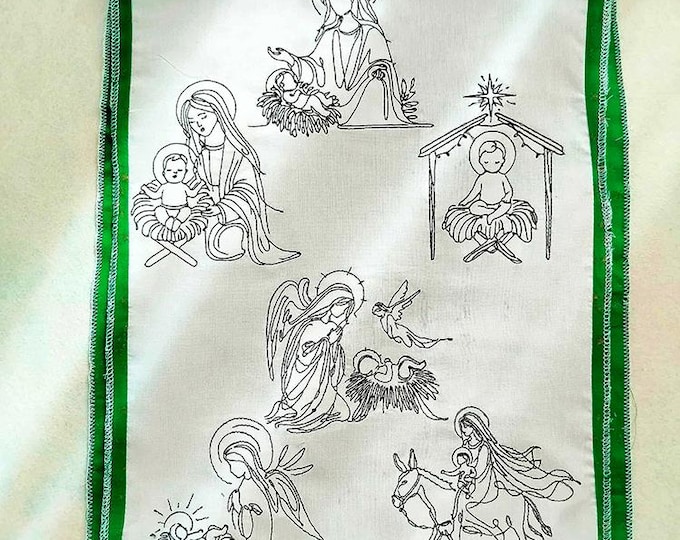 Nativity embroidery set - Machine embroidery designs - Instant download file