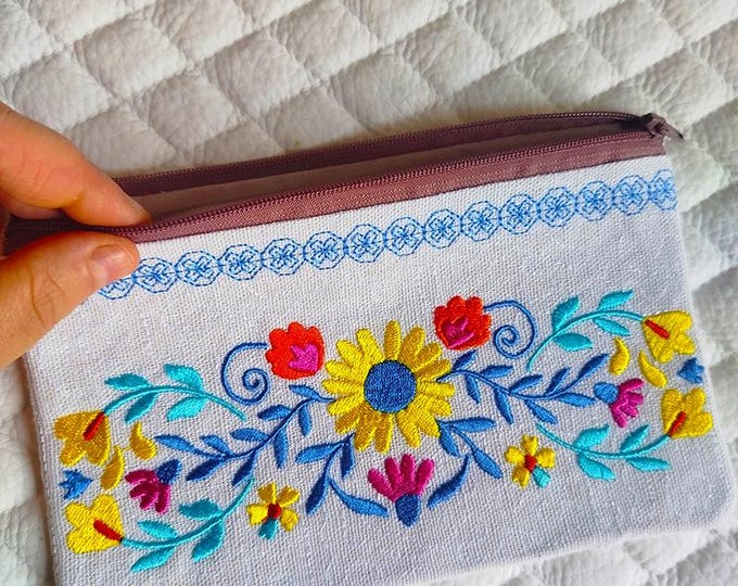 ITH Mexican pattern pencil case Machine embroidery design - Instant download file