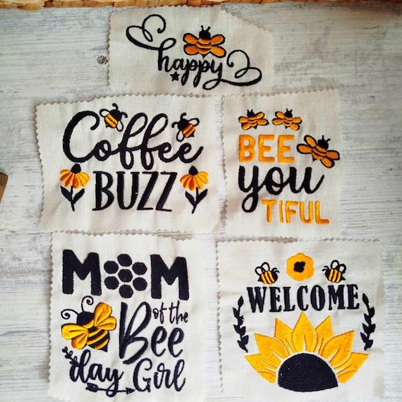 Bees set 3 Machine embroidery designs set - Instant download files
