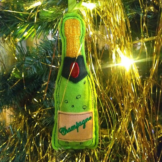 ITH Champagne Machine embroidery design - Instant download file