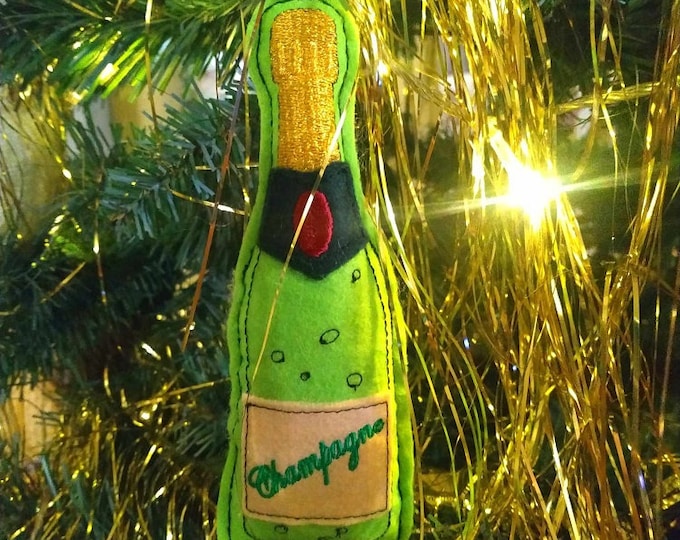 ITH Champagne Machine embroidery design - Instant download file